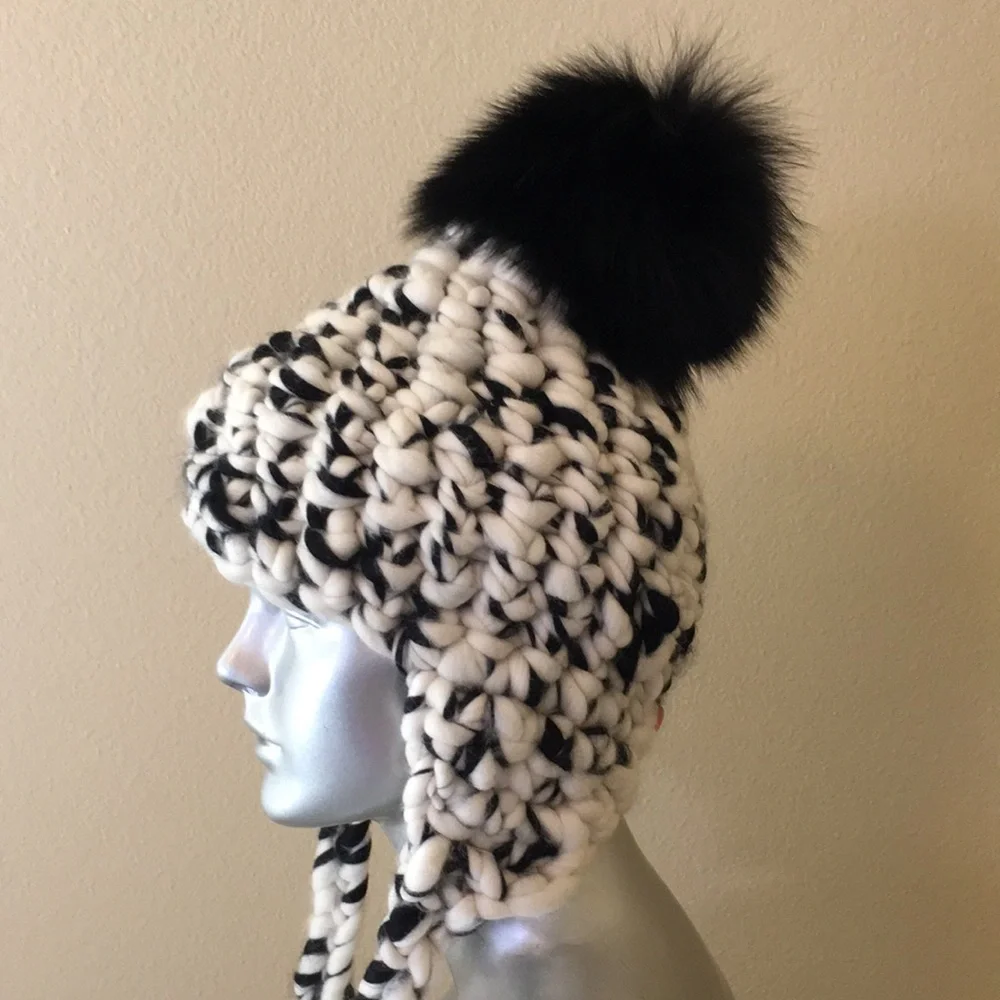 Mischa Lampert Nolita Hat White/Black Blend